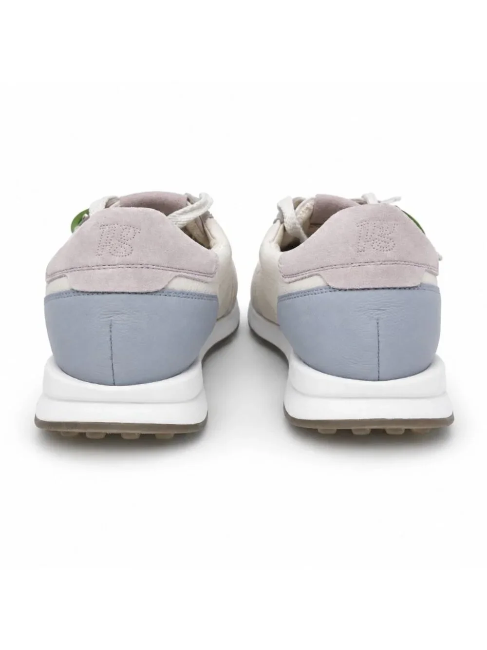 Paul Green Oceana Ivory Lavender Leather Suede Sneakers Womens UK 9